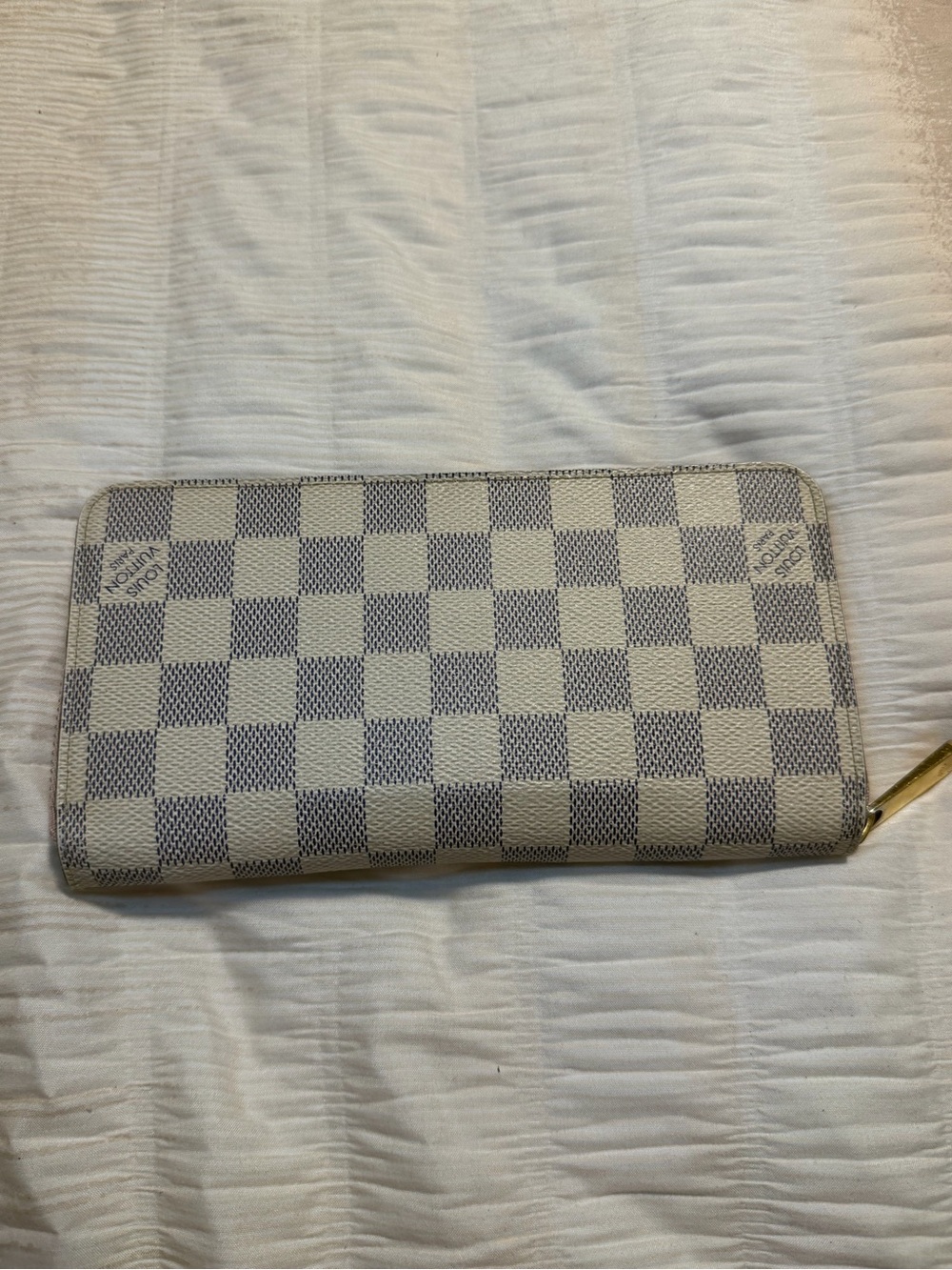 Louis Vuitton Damier Azur Rose Ballerine zippy wallet